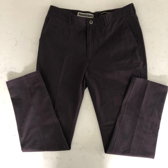 Haggar Heritage Collection Slim Fit Flat Front Cotton Jeans Purple Sz 36X34 NWT - Picture 15 of 15